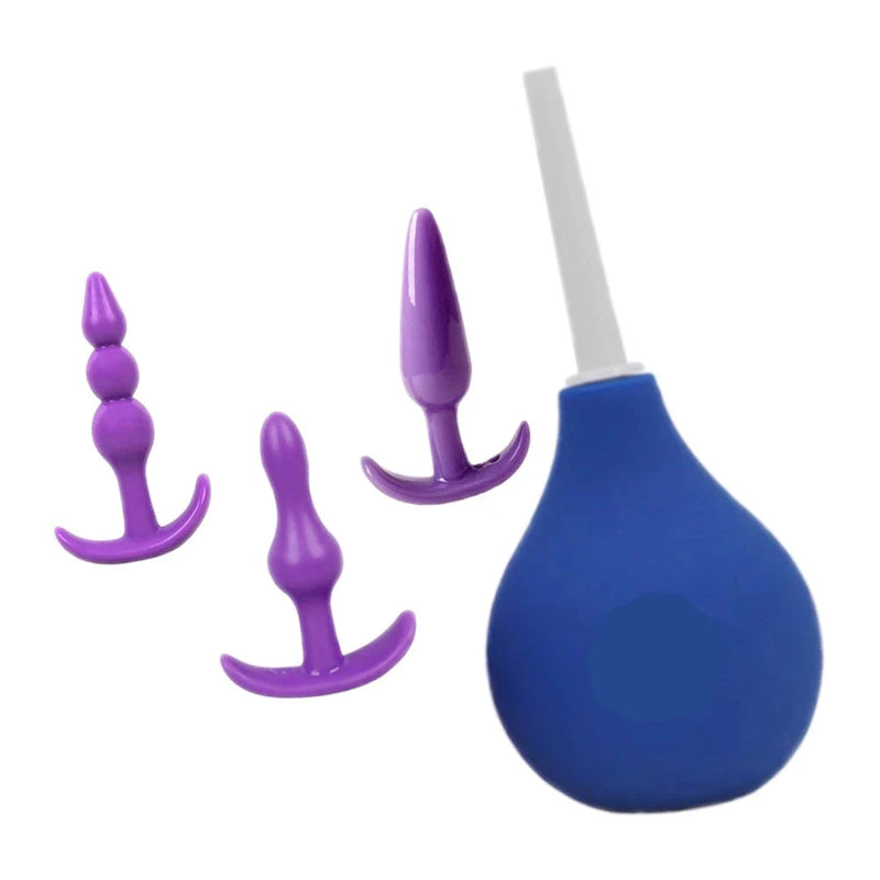 Kit Ducha Higiênica Anal+Kit 3 Plugs anal